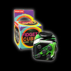 EDC FIDGET CUBE / BLACK & GREEN