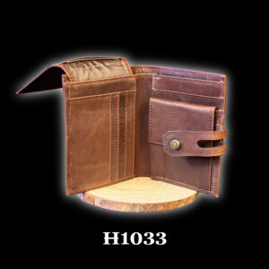 H1033 PREMIUM LEATHER WALLET / COFFEE