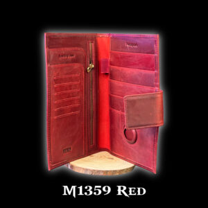M1359 PREMIUM LEATHER WALLET / WINE RED