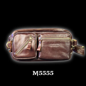 M5555 PREMIUM LEATHER BAG / DARK BROWN