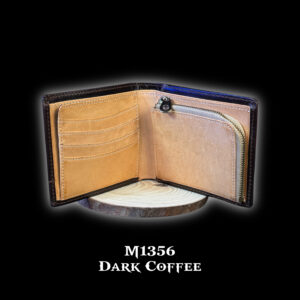 M1356 PREMIUM LEATHER WALLET / DARK COFFEE