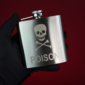 POISON Stainless Steel FLASK / SILVER
