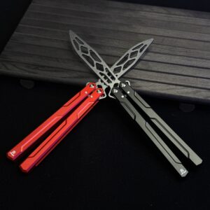 Premium Quality ButterFly Knife / B6 - ( RED COLOR ONLY LEFT)