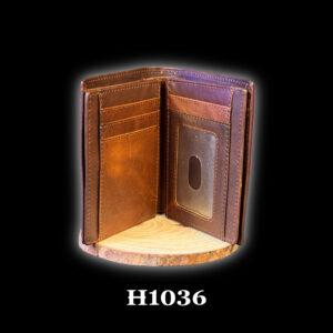 H1036 PREMIUM QUALITY LEATHER WALLET / COFFEE