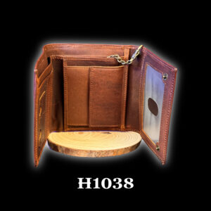 H1038 PREMIUM LEATHER WALLET / COFFEE