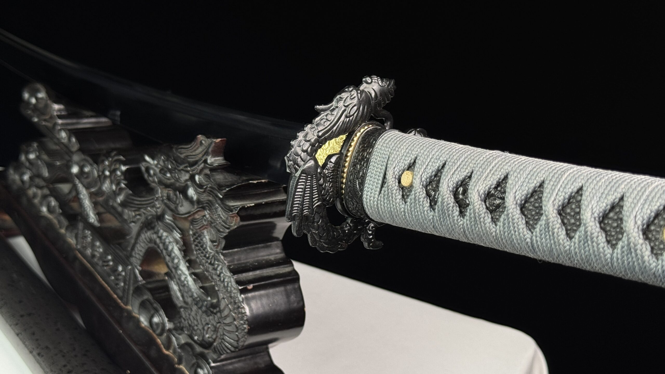 PREMIUM CLASSIC GREY KATANA - 1045 CARBON STEEL (SHARP) - Image 6