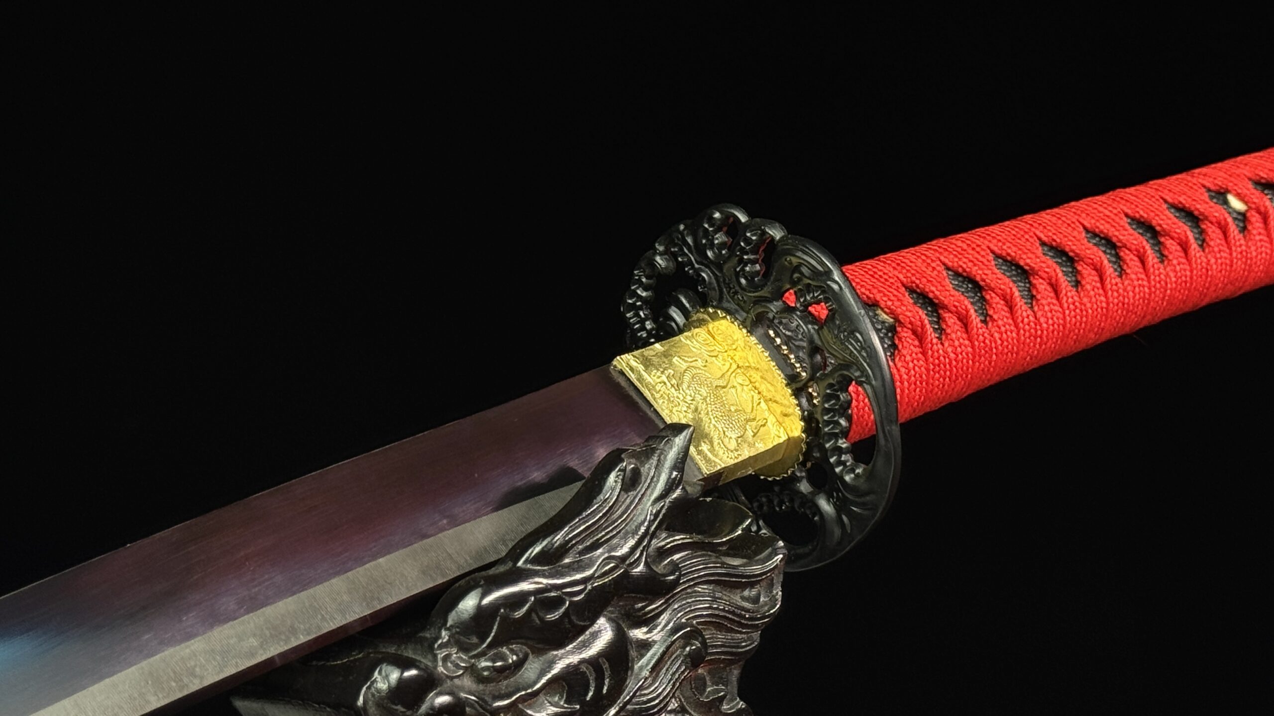 PREMIUM RED DRAGON KATANA - 1045 CARBON STEEL (SHARP) - Image 6