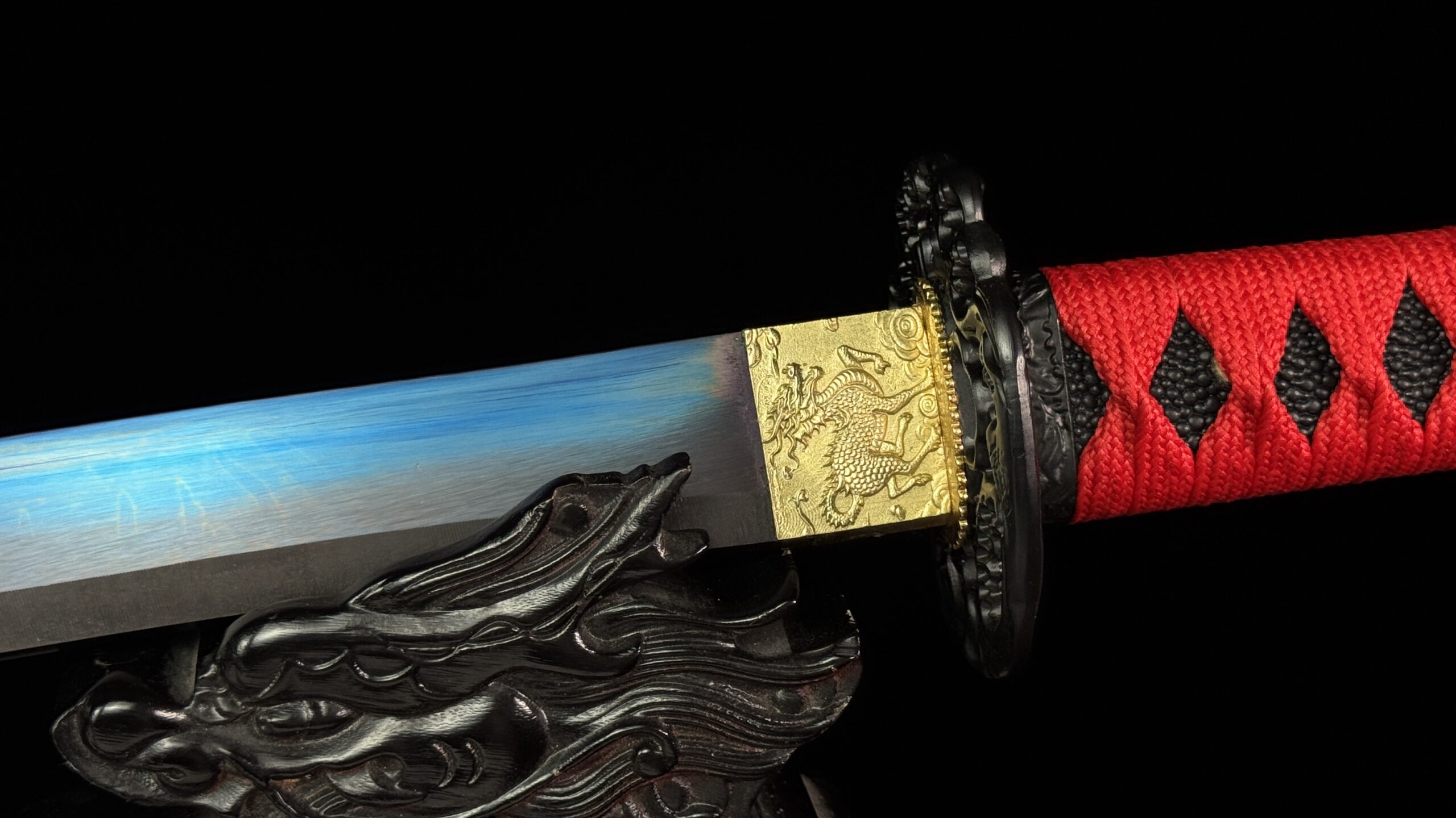 PREMIUM RED DRAGON KATANA - 1045 CARBON STEEL (SHARP) - Image 8
