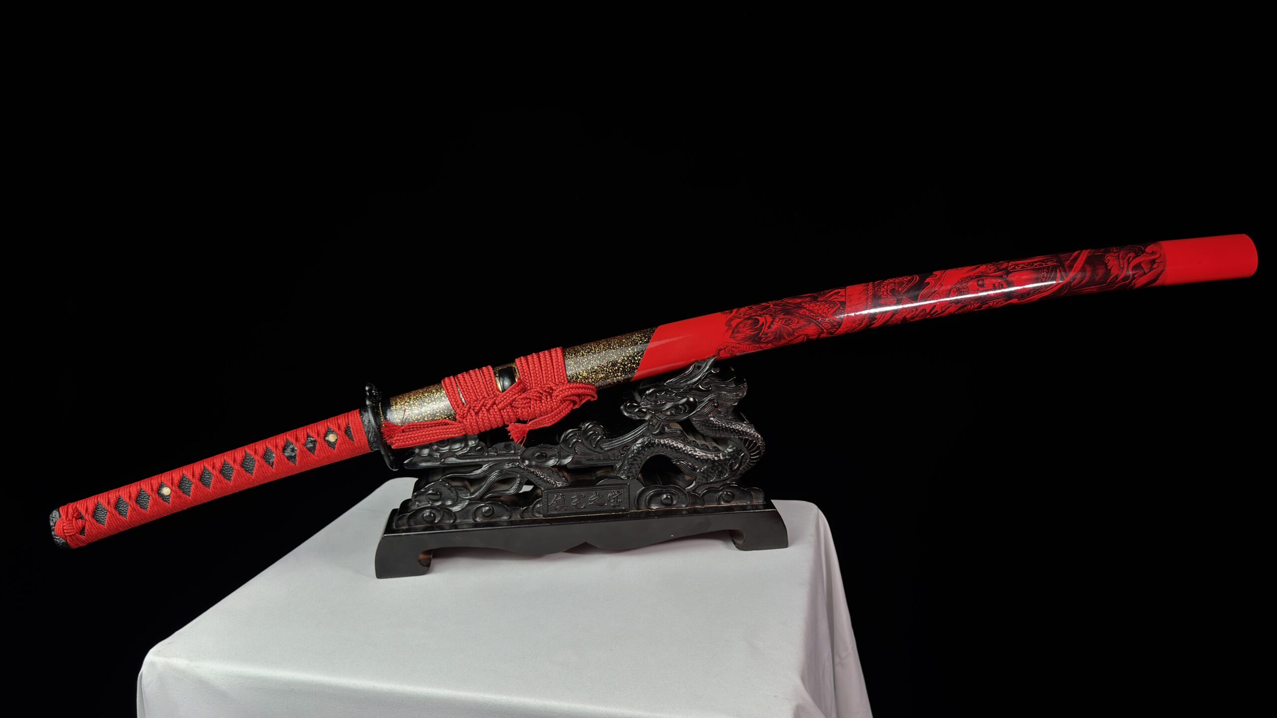 PREMIUM RED DRAGON KATANA - 1045 CARBON STEEL (SHARP) - Image 11